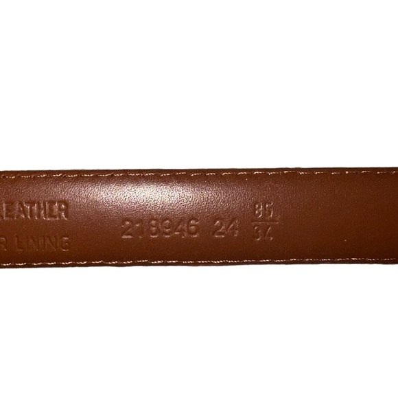 {Christian Dior Men’s Made in Spain Brown Leather Belt Size 34} - Picture 4 of 9